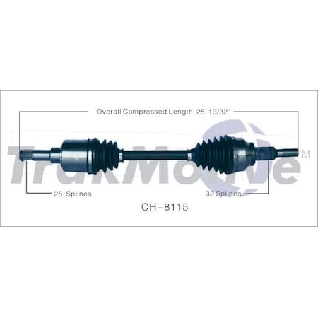 Surtrack Axle Cv Axle Shaft, Ch-8115 CH-8115